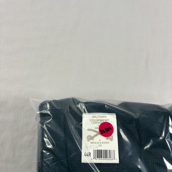 Mehlin Estey Military Equipment Sweater Mens 44R Blue Wool Blend Cardigan - Picture 11 of 11